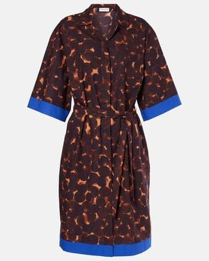 Dries Van Noten Printed Cotton Poplin Shirt Dress - Red