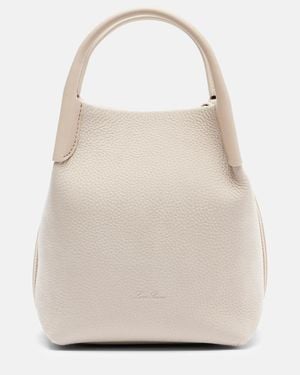 Loro Piana Bolso Saco Bale Small De Piel - Neutro