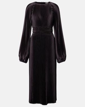 JOSEPH Ortiz Pleated Midi Dress - Black