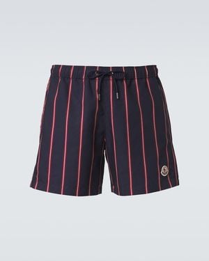 Moncler Striped Swim Trunks - Blue