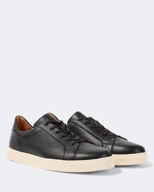 George Cleverley Jack Leather Trainers - Black