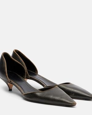 The Row Pumps Liisa D'Orsay Aus Veloursleder - Schwarz