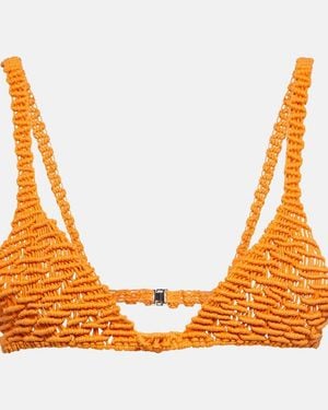 Roberta Einer Bralette De Algodon Con Cuentas - Naranja