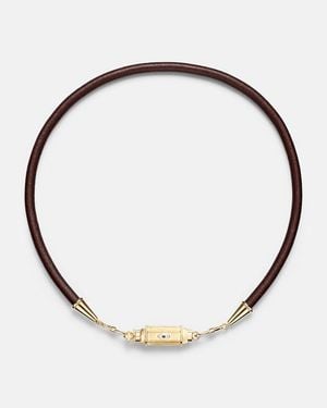 Marie Lichtenberg Collar De Oro De 18 Ct (750/1000) De Piel Con Zafiros - Metálico