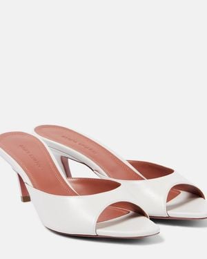 AMINA MUADDI Alexa 60 Leather Mules - Pink