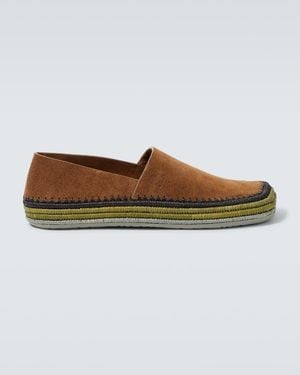 Loewe Paula's Ibiza Rio Suede Espadrilles - Brown