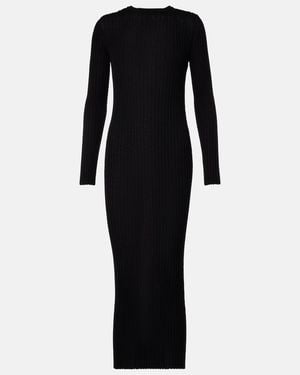 KHAITE Sigrid Wool Maxi Dress - Black