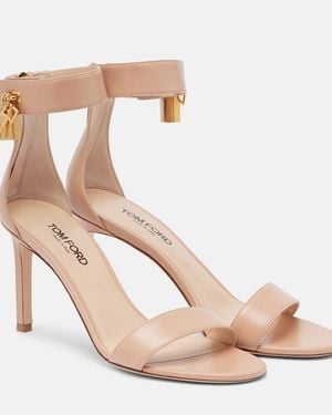 Tom Ford Padlock Leather Sandals - Natural