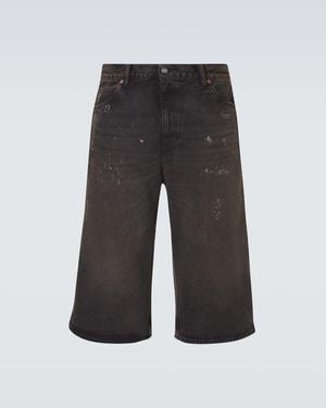 Our Legacy Capri Cut Distressed Shorts - Grey
