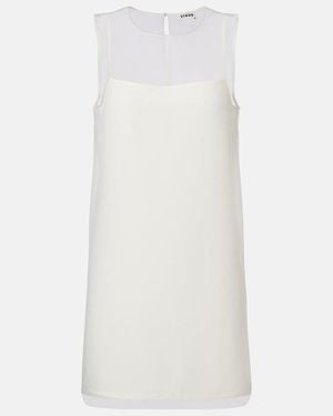 STAUD Brea Layered Shift Dress - White