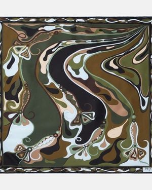 PUCCI Tuch Orchidee Aus Seiden-Twill - Grün