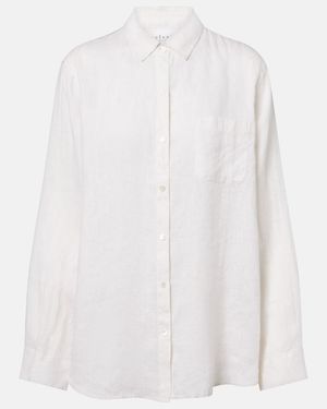 Velvet Mulholland Linen Shirt - White