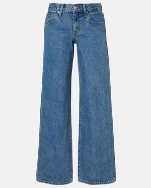 SLVRLAKE Denim Lexi Low-Rise Wide-Leg Jeans - Blue