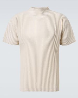 Homme Plissé Issey Miyake Monthly Colors: March Pleated T-Shirt - Natural
