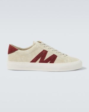 Moncler Monaco2 Suede Trainers - Natural