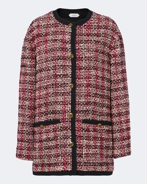Versace Chaqueta De Tweed En Mezcla De Lana - Rojo