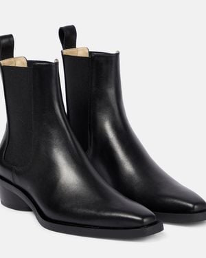 Proenza Schouler Bronco Leather Ankle Boots - Black