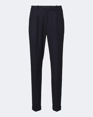 Thom Sweeney Wool-Blend Chinos - Blue