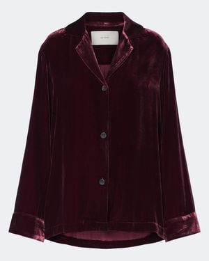 Asceno Calabasas Velvet Shirt - Purple