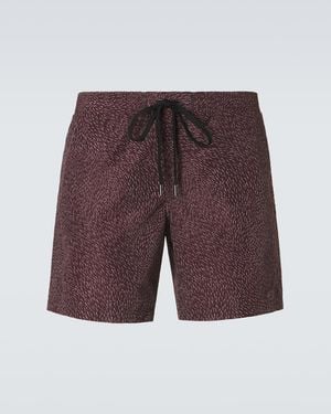 Brioni Printed Swim Trunks - Purple