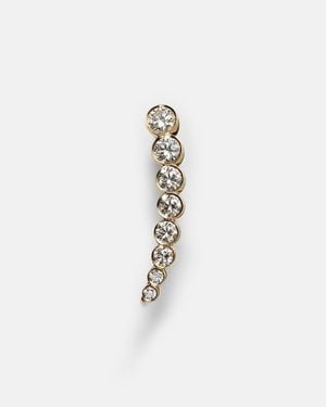 Sophie Bille Brahe Croissant De Lune 18Kt Single Earring With Diamonds - White