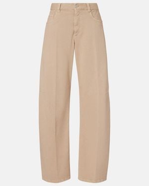 Brunello Cucinelli Mid-Rise Wide-Leg Jeans - Natural