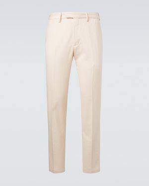 Thom Sweeney Cotton Twill Chinos - Natural