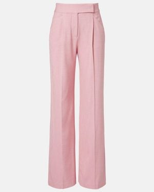 Veronica Beard Marbeau Wide-Leg Pants - Pink