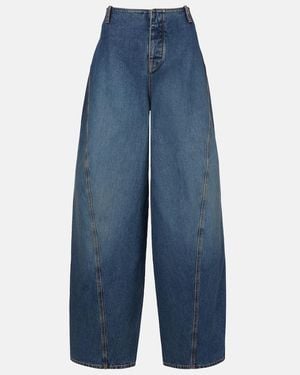 Alaïa Mid-Rise Barrel-Leg Jeans - Blue