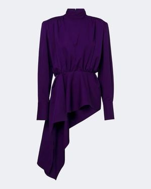 Mugler Bluse Aus Wolle - Blau