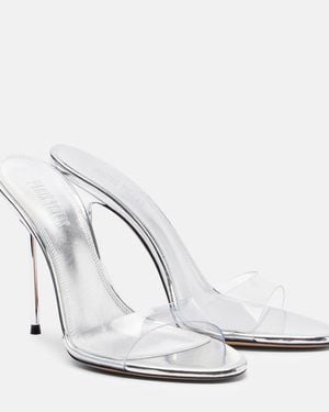 Paris Texas Lidia 105 Patent Leather Mules - White