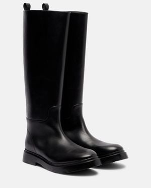 Proenza Schouler Bank Leather Knee-High Boots - Black