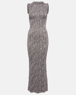 Acne Studios Sequined Jacquard Maxi Dress - Grey