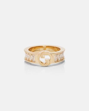 Gucci Ring Blondie Mit Kristallen - Weiß