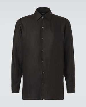 ZEGNA Linen Shirt - Black