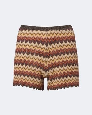 Faithfull the Brand Shorts Raya Aus Lame - Braun