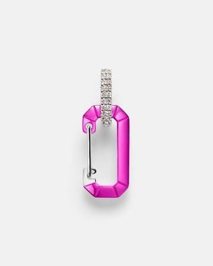 Eera Einzelner Ohrring Chiara Aus 18Kt Weissgold Mit Diamanten - Pink