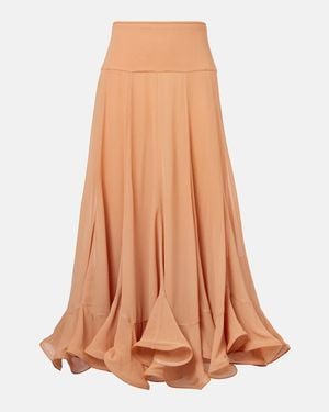 Zimmermann Balance Floral Midi Skirt - Brown