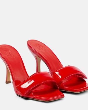 Gia Borghini Alodie Patent Leather Mules - Red