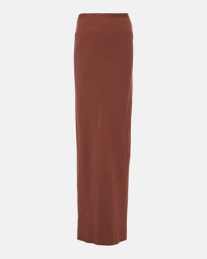 Rick Owens Knitted Maxi Skirt - Brown