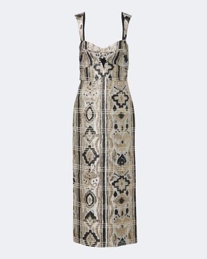 Johanna Ortiz Tropicana Jacquard Maxi Dress - Metallic