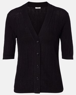 JOSEPH Cardigan Sens Aus Seide Und Baumwolle - Schwarz