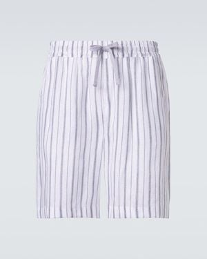 Fedeli Bermuda-Shorts Aus Leinen - Weiß