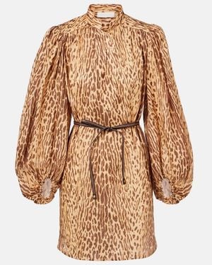 Zimmermann Cascadian Tunic Dress - Brown