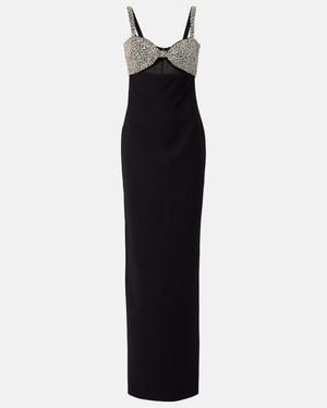 The New Arrivals Ilkyaz Ozel Lux Embellished Crepe Gown - Black