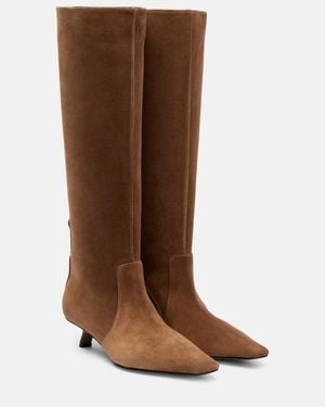 Brunello Cucinelli Monili Suede Knee-High Boots - Brown