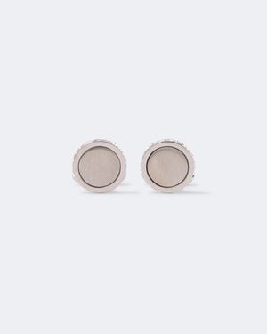 Giorgio Armani Cufflinks With Crystals - White