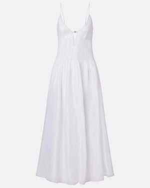Tory Burch Linen And Silk Maxi Dress - White