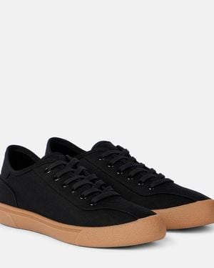 The Row Canvas Sneakers - Black