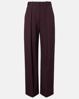 Victoria Beckham Weite High-Rise-Hose - Lila
